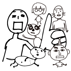 [LINEスタンプ] Scribble guy and his Friends