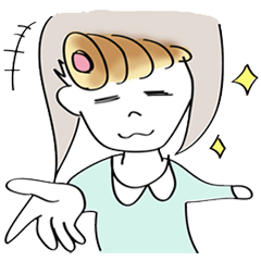[LINEスタンプ] 前髪コロネちゃんの日常スタンプ