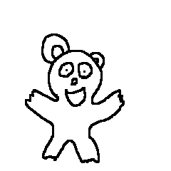[LINEスタンプ] かた耳クマさん