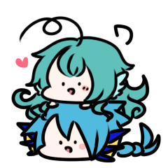 [LINEスタンプ] 青さんと青緑さん