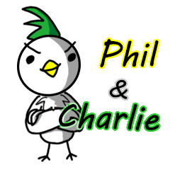 [LINEスタンプ] Phil Bird 3 - Phil ＆ Charlie(en)