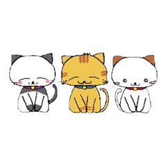 [LINEスタンプ] 3匹の子猫