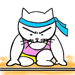 [LINEスタンプ] スポーツ猫 1 ~パラパラ漫画スタンプ~の画像（メイン）