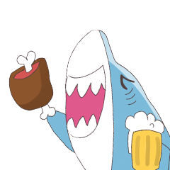 [LINEスタンプ] Happy Shark