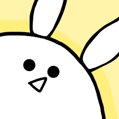 [LINEスタンプ] シンプルすぎるうさぎ 