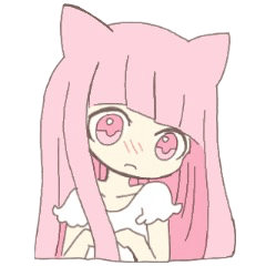 [LINEスタンプ] ピンクな猫耳少女