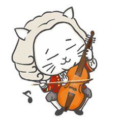 [LINEスタンプ] 音楽好きのためのバロック猫
