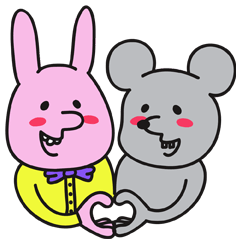 [LINEスタンプ] Beryl's Planet - Rabbit ＆ Mouse