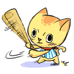 [LINEスタンプ] Cat Rabbit League-Baseball