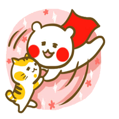 [LINEスタンプ] Super bear ＆ Meow