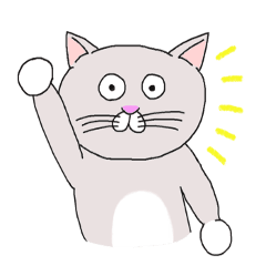 [LINEスタンプ] 灰白 ねこはち fetchpriority=high