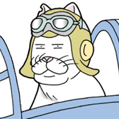 [LINEスタンプ] 撃墜王・ヘルキャット ～大空のネコ～の画像（メイン）