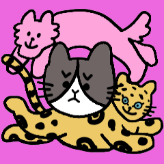 [LINEスタンプ] ねこ＆ともだち