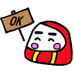 [LINEスタンプ] 縁起モノ！キュートなダルマ＆こぶたちゃん 