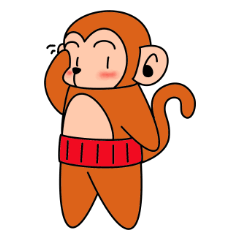 [LINEスタンプ] はらまきさる 基本編