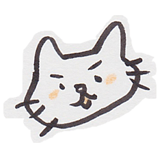 [LINEスタンプ] 筆描き猫にゃん