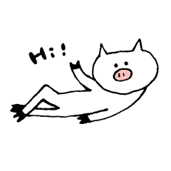 [LINEスタンプ] スレンダーとんちゃん 