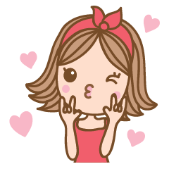 [LINEスタンプ] Lily happy Girl (eng)