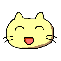 [LINEスタンプ] シンプルな猫の顔の画像（メイン）