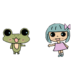 [LINEスタンプ] Frog ＆ Ame of Ramune 