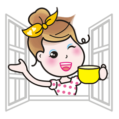 [LINEスタンプ] Greetings from a lovely young wife. No.2