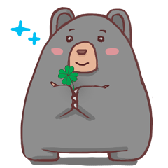 [LINEスタンプ] それは私です 。 黒いくま