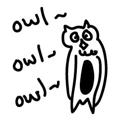 [LINEスタンプ] owl owl owl 