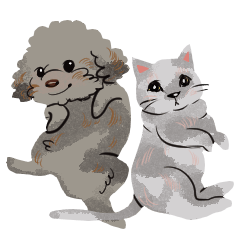 [LINEスタンプ] にゃんとわんだふるな日常 