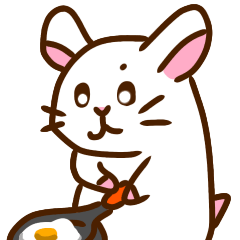 [LINEスタンプ] まっしろハムスター 