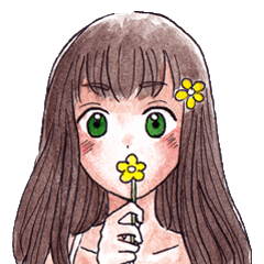 [LINEスタンプ] Lily, the Flower Girl