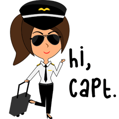 [LINEスタンプ] Pilot: Capt. Mimie 