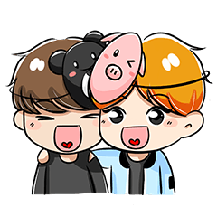 [LINEスタンプ] Tibear ＆ Jipig