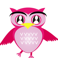 [LINEスタンプ] pink pink Owl 