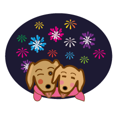 [LINEスタンプ] sweet  momo＆obama 
