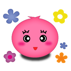 [LINEスタンプ] QQ Pink Circle fetchpriority=high