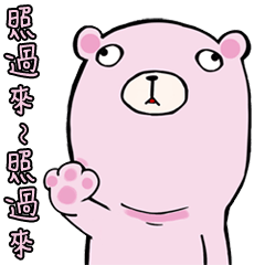 [LINEスタンプ] Pink Bear Speak Taiwanese