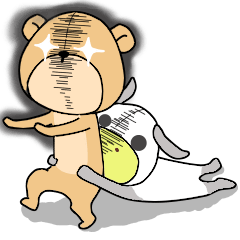 [LINEスタンプ] ウシさんクマさんの日常