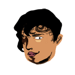 [LINEスタンプ] Curly hair guy alert！