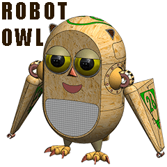 [LINEスタンプ] Robot Owl