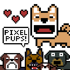 [LINEスタンプ] Pixel Pups