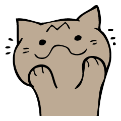 [LINEスタンプ] Ⅿ模様の猫スタンプの画像（メイン）