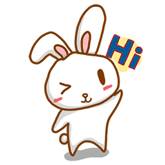 [LINEスタンプ] black and white cute bunny fetchpriority=high