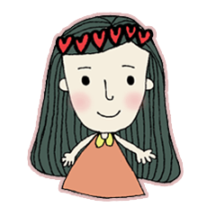 [LINEスタンプ] Olive-Green Seaweed Girl