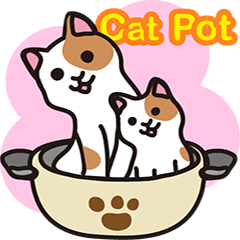 [LINEスタンプ] cats pot