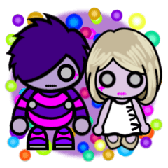 [LINEスタンプ] Purple Joker robot 3