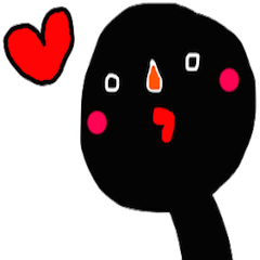 [LINEスタンプ] 黒いなんか変なやつ