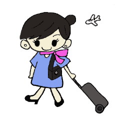 [LINEスタンプ] the daily life of Flight Attendants 