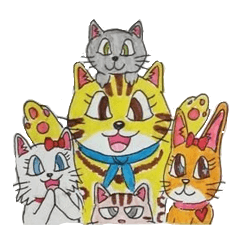 [LINEスタンプ] トラ猫と愉快な仲間たち 