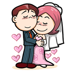 [LINEスタンプ] Wedding Couple