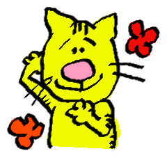 [LINEスタンプ] 八の字眉毛の黄色い猫